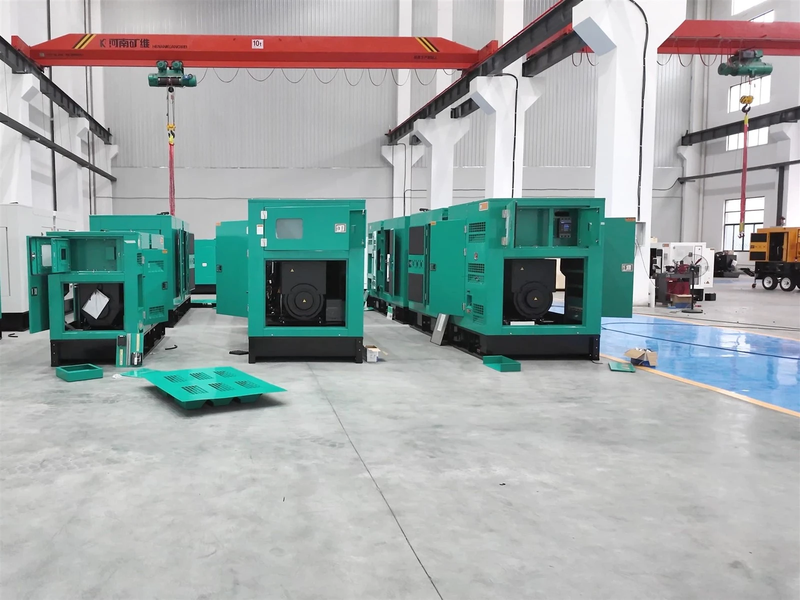 Green diesel generator sets assembled in the Taizhou Jinte workshop Green diesel generator sets assembled in the Taizhou Jinte workshop